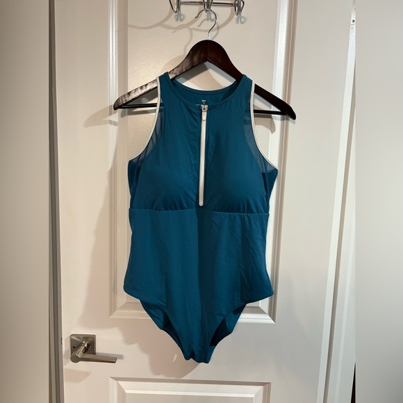 Knix Zip-Front Racerback Swimsuit - Picture 1 of 9